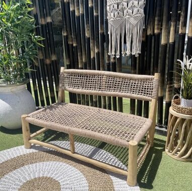 Banquette Orora en bois d'eucalyptus