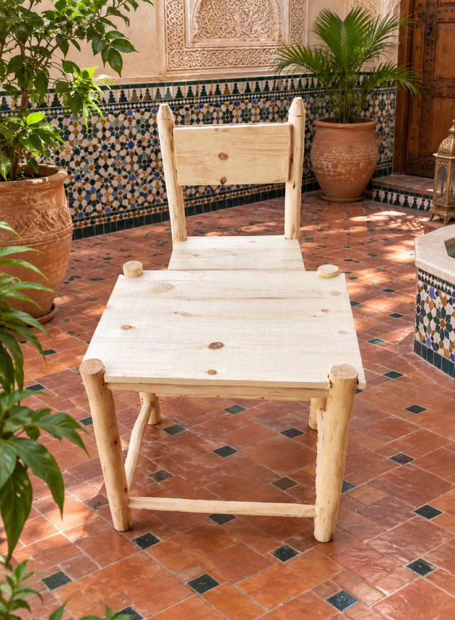 Fauteuils traditionnels marocains dans un riad